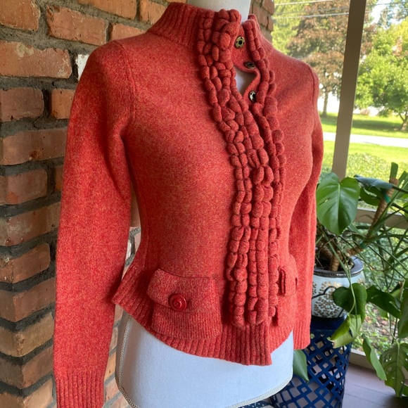 Anthropologie Sweaters - Moth Floating Sparkes Wool Snap Cardigan
